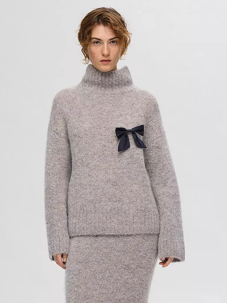 SELECTED FEMME Rollkragenpullover SLFGABELLA grau