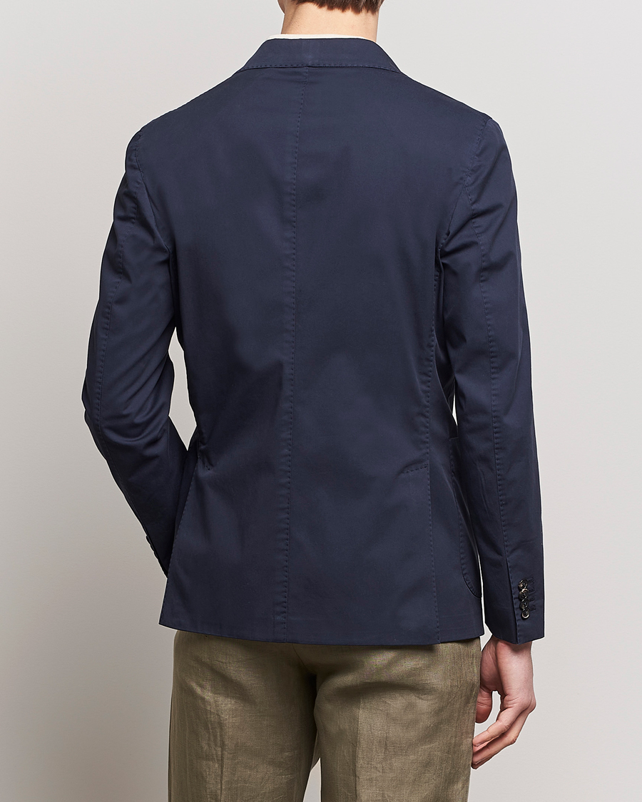 Incotex Unconstructed Comfort Cotton Blazer Navy