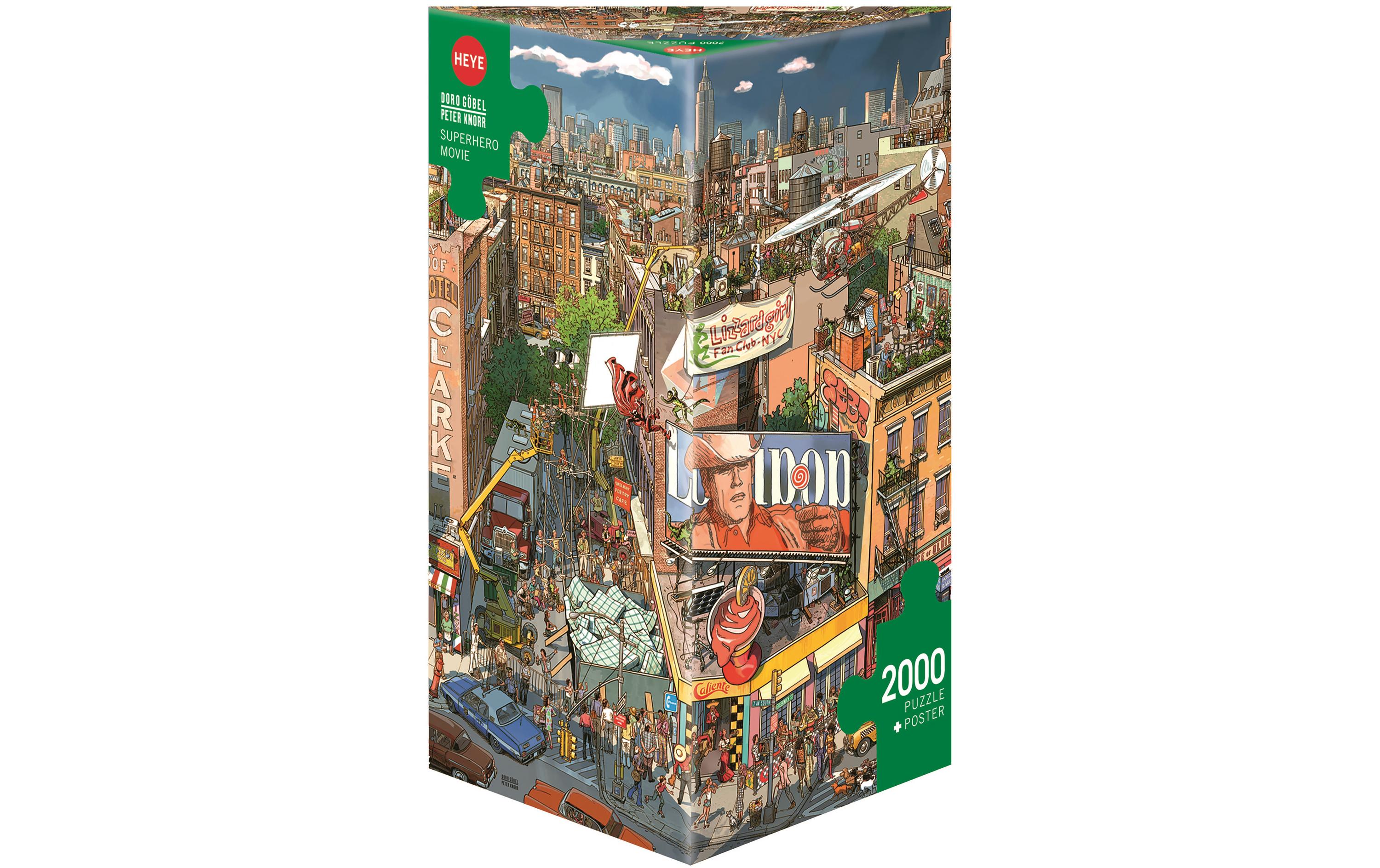 Puzzle Superhero MovieDreieckspuzzle mit 2000 Teilen