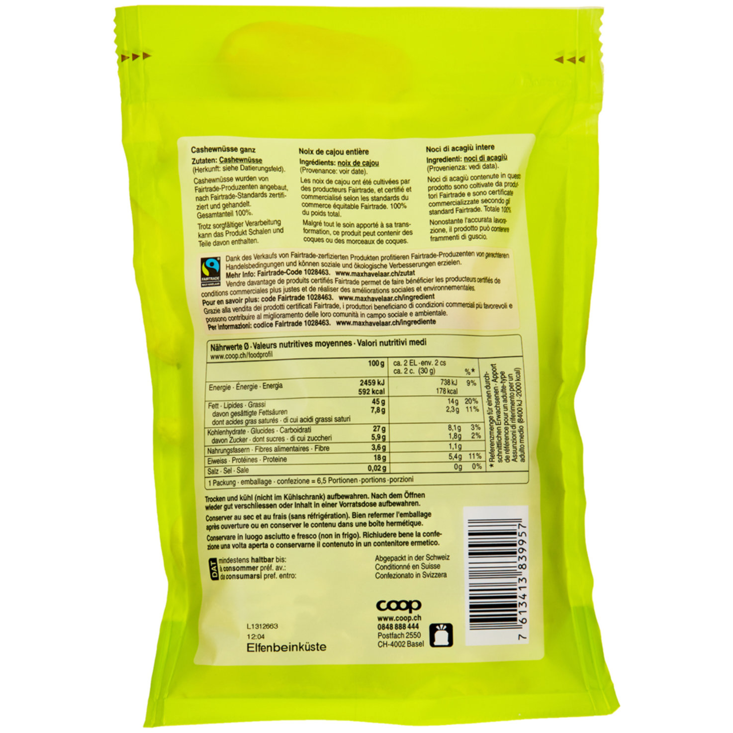 Fairtrade Cashewnüsse