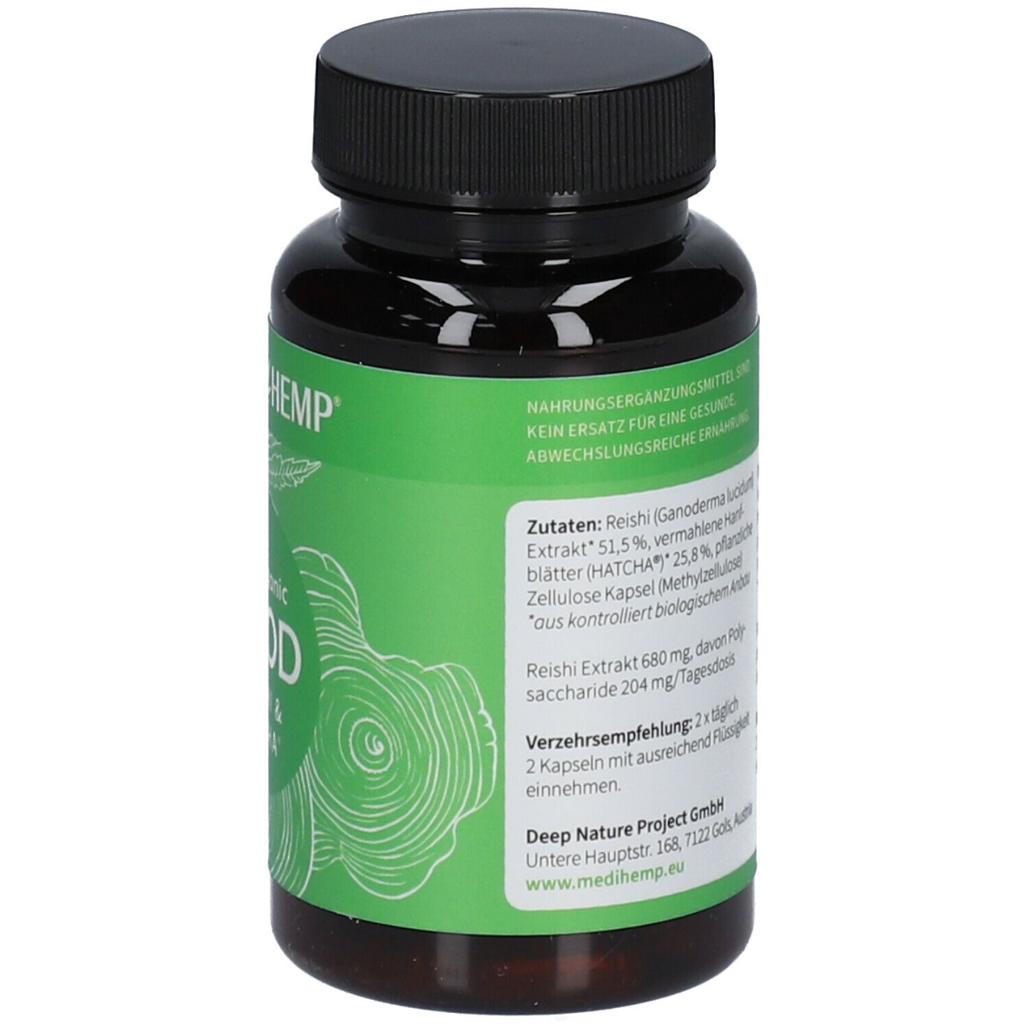 MEDIHEMP Bio MOOD Reishi-HATCHA® Kapseln