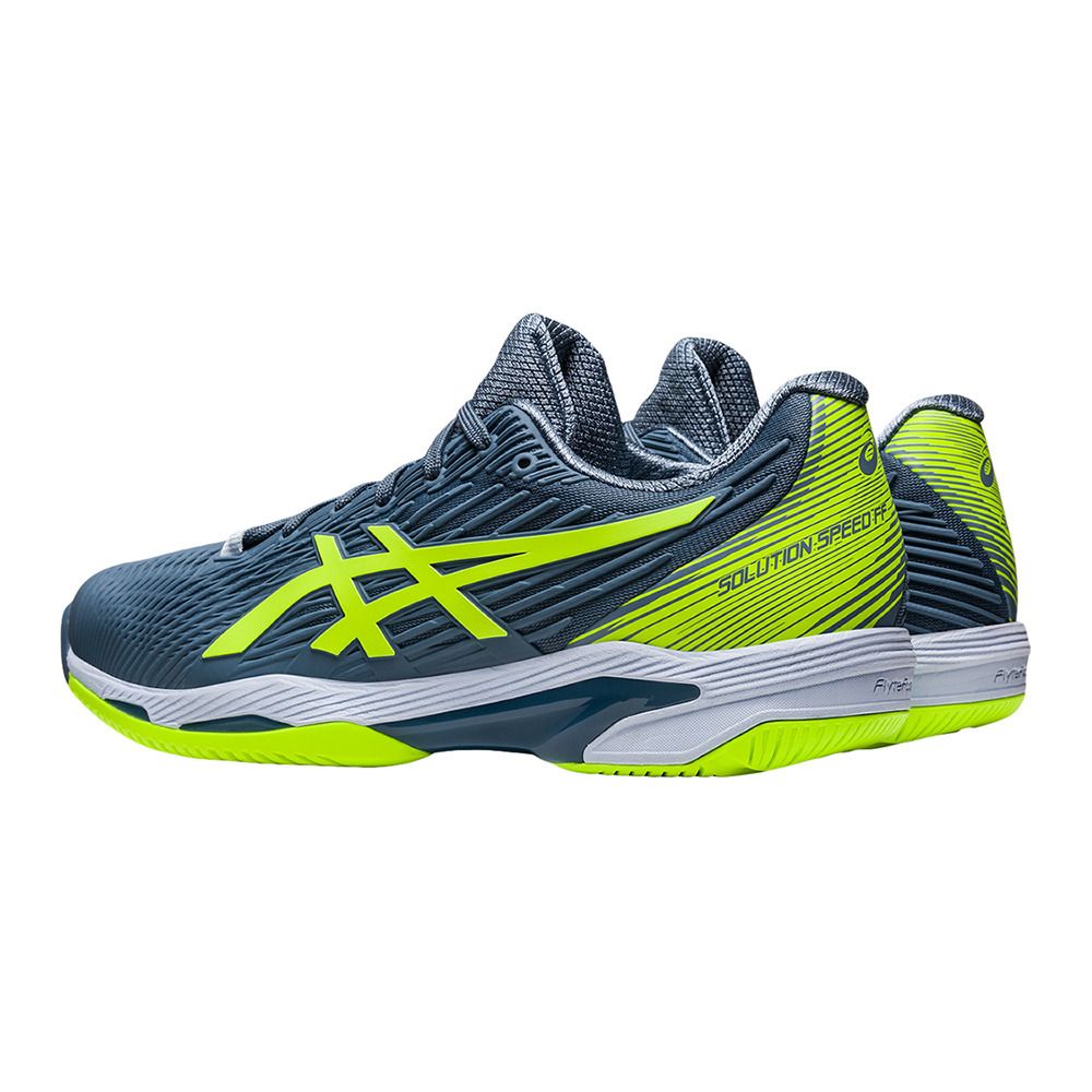 Asics SOLUTION SPEED™ FF 2 - Chaussures tennis Homme steel blue/hazard green