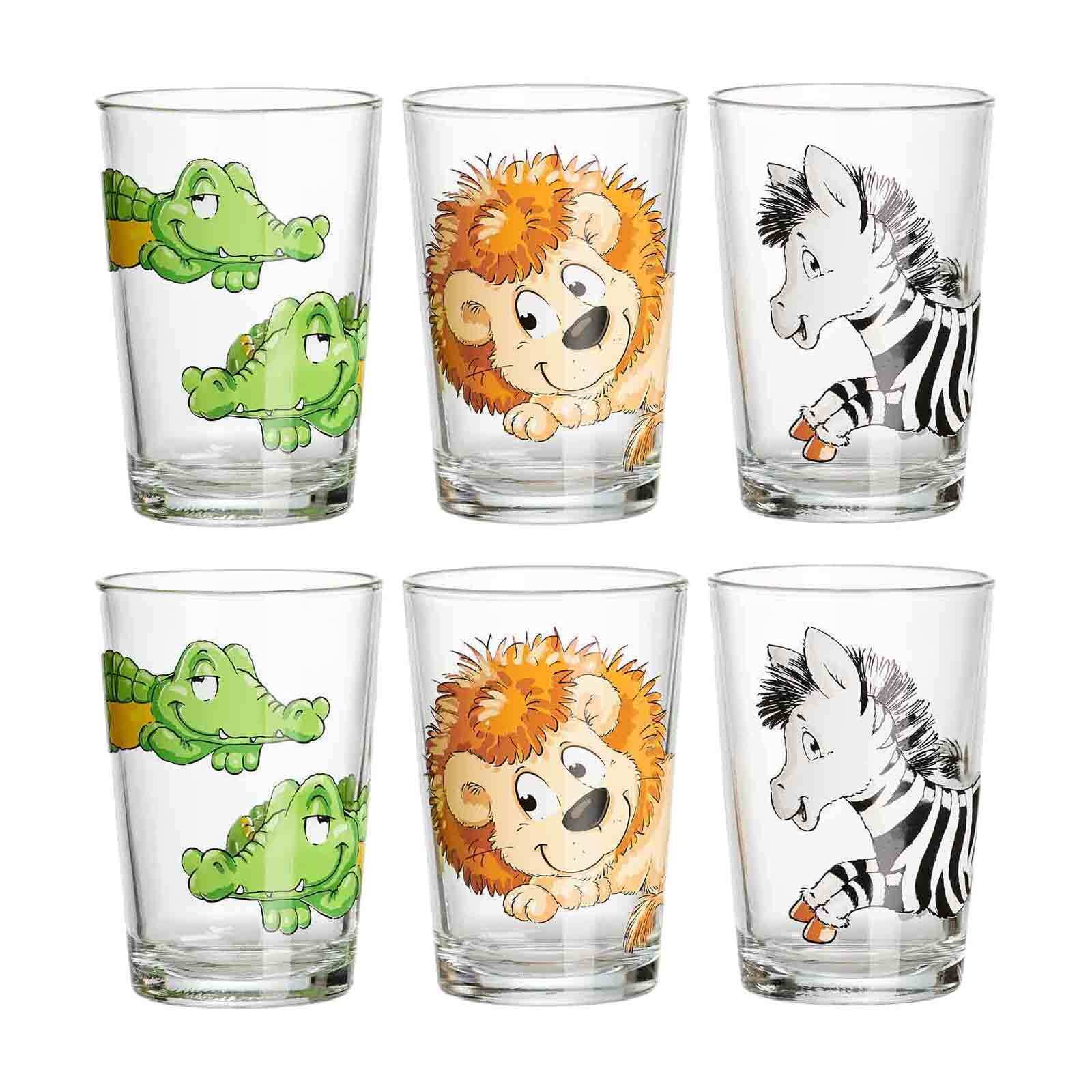 Ritzenhoff & Breker Kindergläser Dschungeltiere 205 ml 6er Set