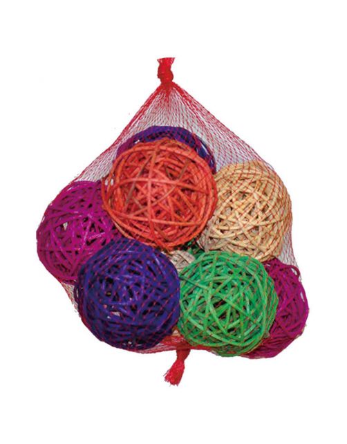 Keddoc Vogelspeelgoed Woven Balls - Vogelspeelgoed - 20x15x15 cm Multi-Color