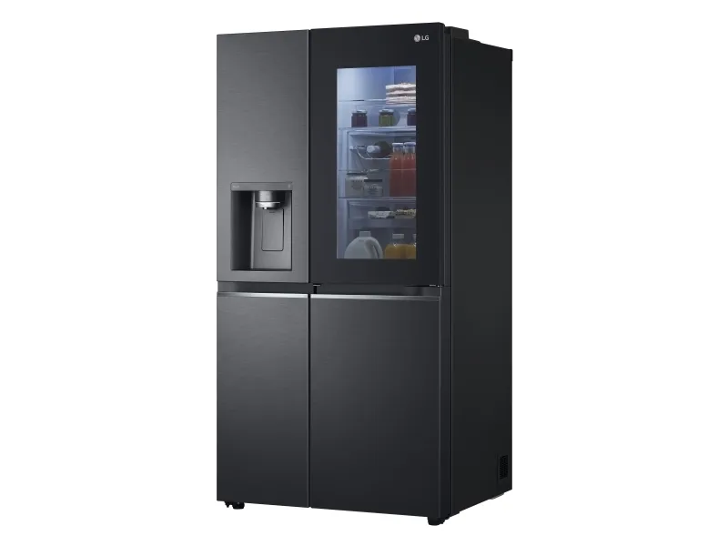 LG GSXV90MCAE - Køleskab/fryser - side ved side med vanddispenser, isdispenser - Wi-Fi - bredde: 91.3 cm - dybde: 73.5 cm - højde: 179 cm - 635 liter - Klasse E - kulsort