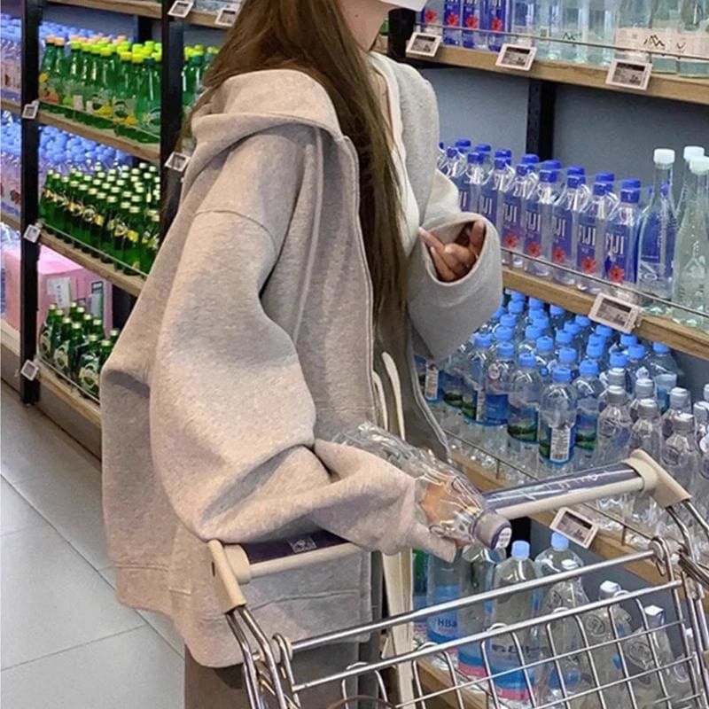 Dreamkura - Effen hoodie met rits