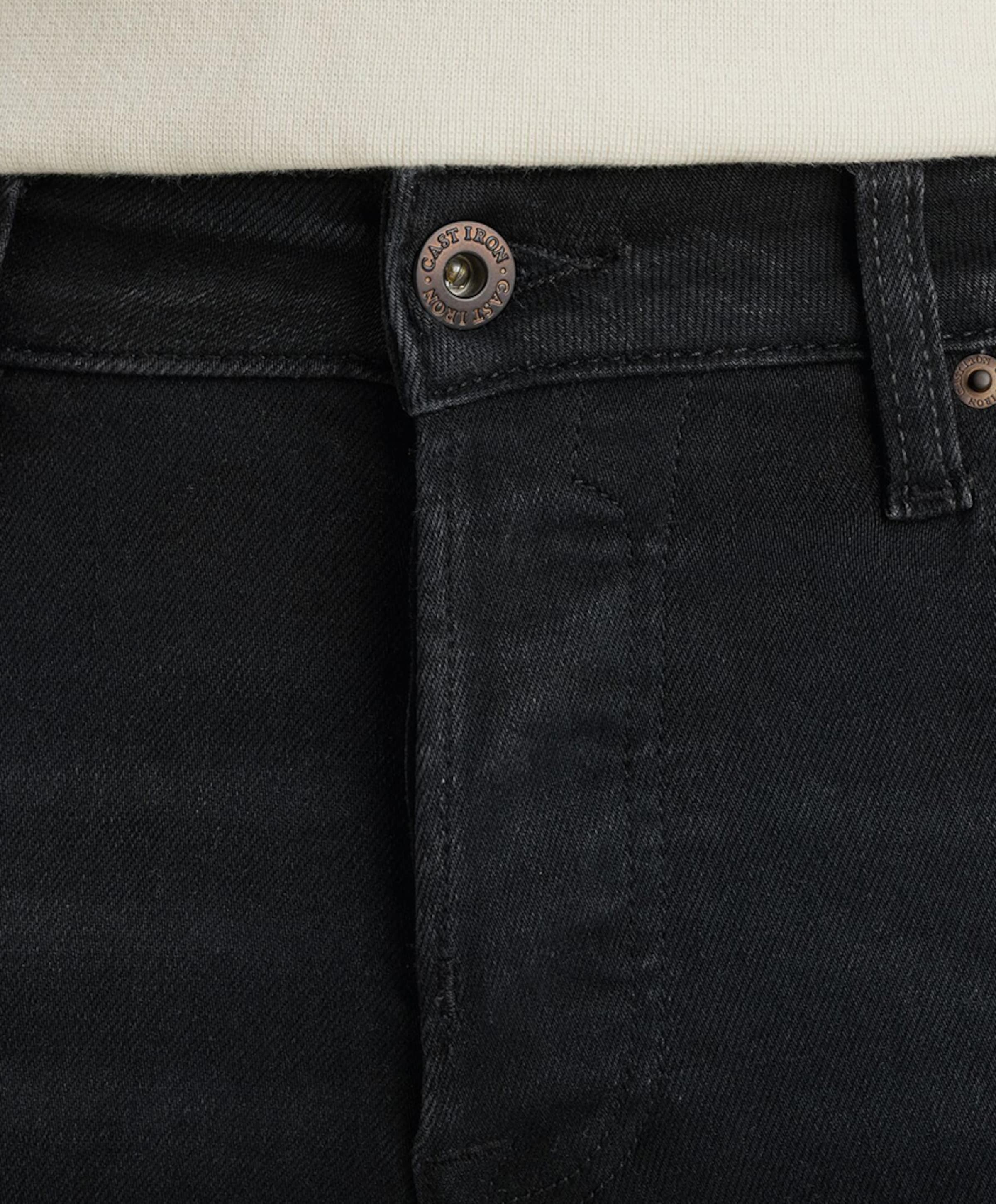 Cast Iron SHIFTBACK TAPERED NIGHT COAL BLACK heren jeans zwart