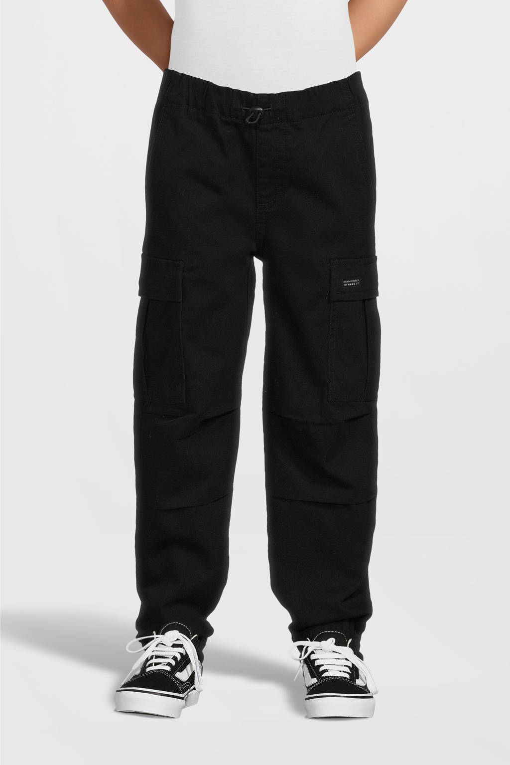 NAME IT tapered fit cargobroek NKMRYAN zwart
