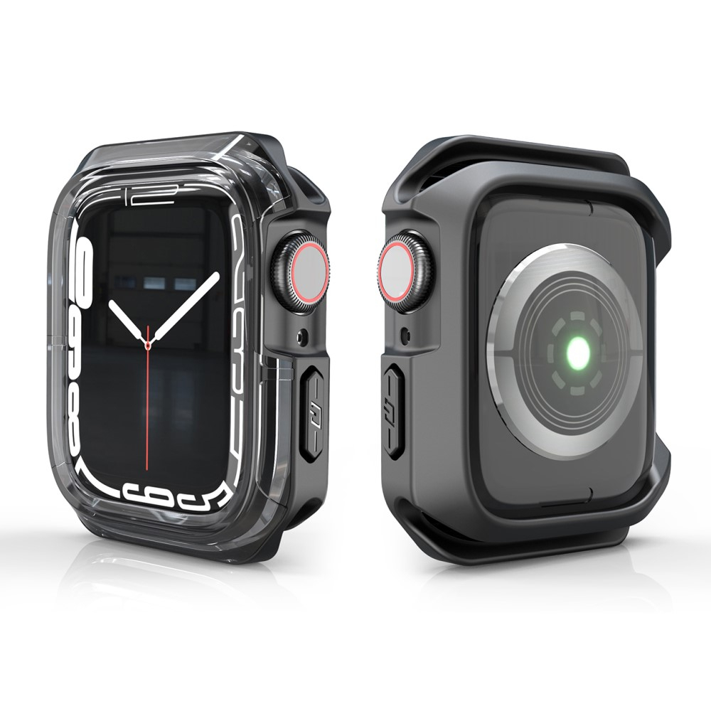 Apple Watch (45 mm) Hybrid Hardcase Bumper Hülle - Schwarz