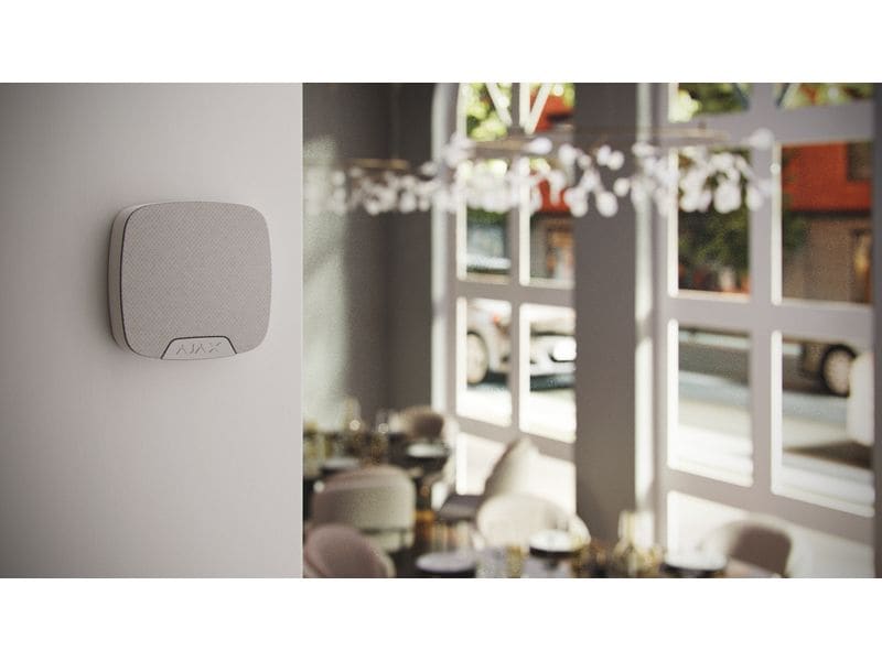 AJAX Baseline HomeSiren Jeweller Weiss Kabellose Sirene mit LED-Anschluss