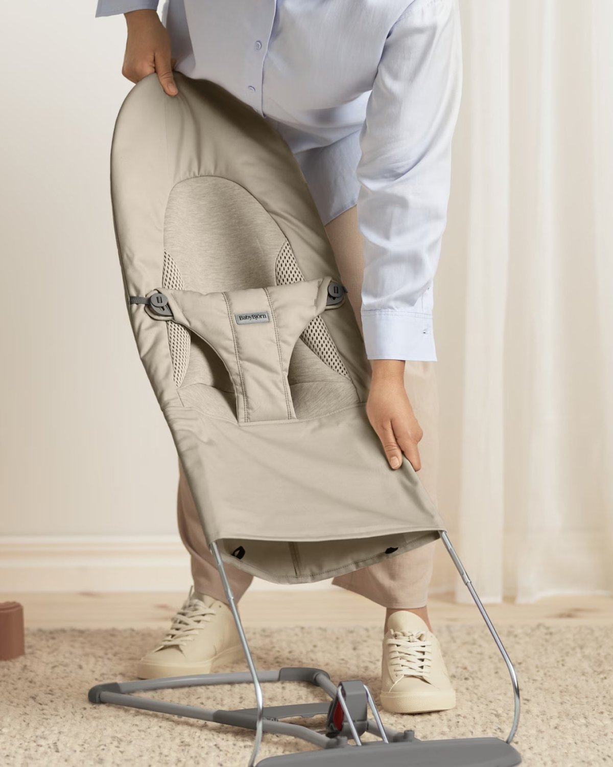 Vippestol Balance Soft – Best i Test Babysitter – Baby 0-2år, Tri-Fabric, Woven/Jersey