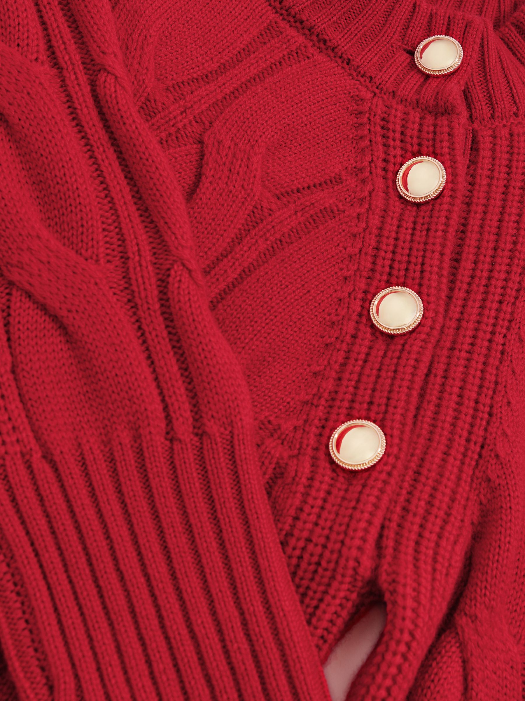 Reiss Harper Wool Cable-Knit Dress