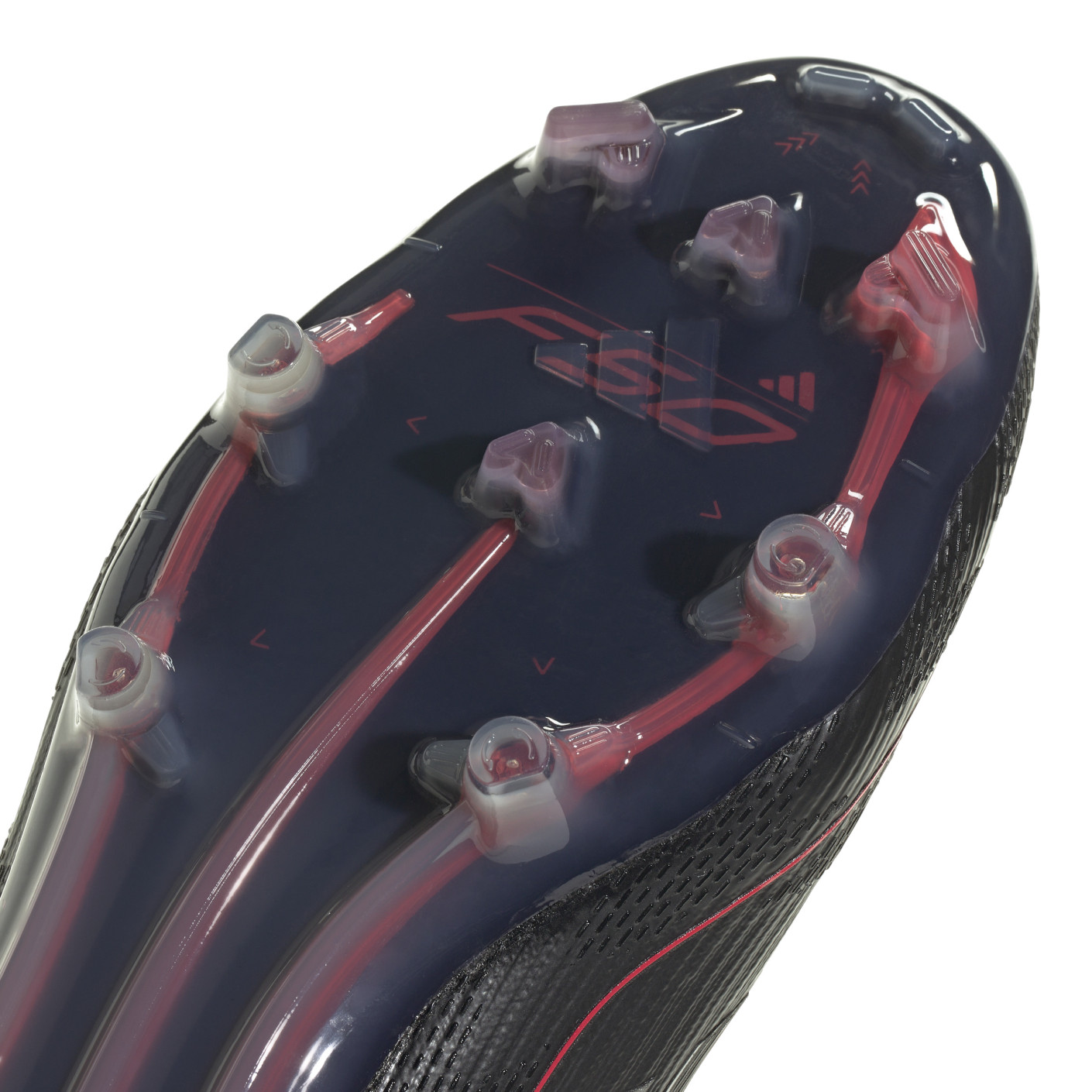 Adidas F50 Elite Veterloze Gras Voetbalschoenen (FG) Zwart Rood Zilver