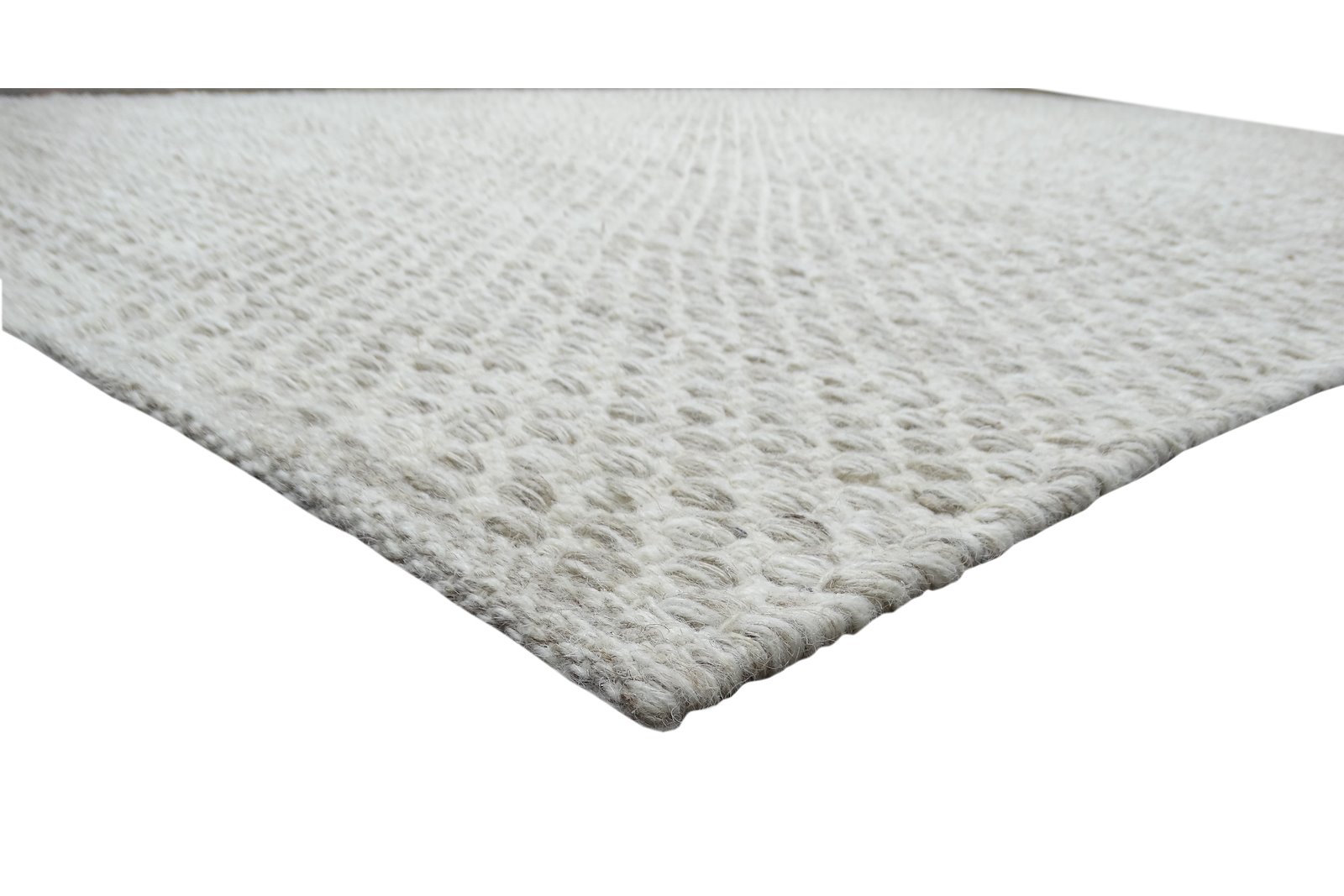 Sira gulvteppe 160x230 160x230cm offwhite/lys grå ull/bomull håndvevd