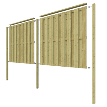 Schutting startpakket Royal grenen ca. 3,8 m lang