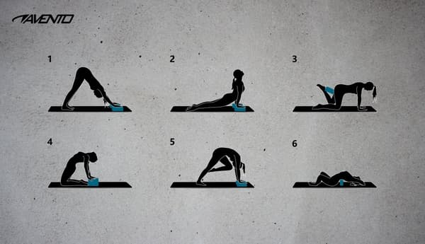 Yoga brick AVENTO 42YA 2pcs Grey