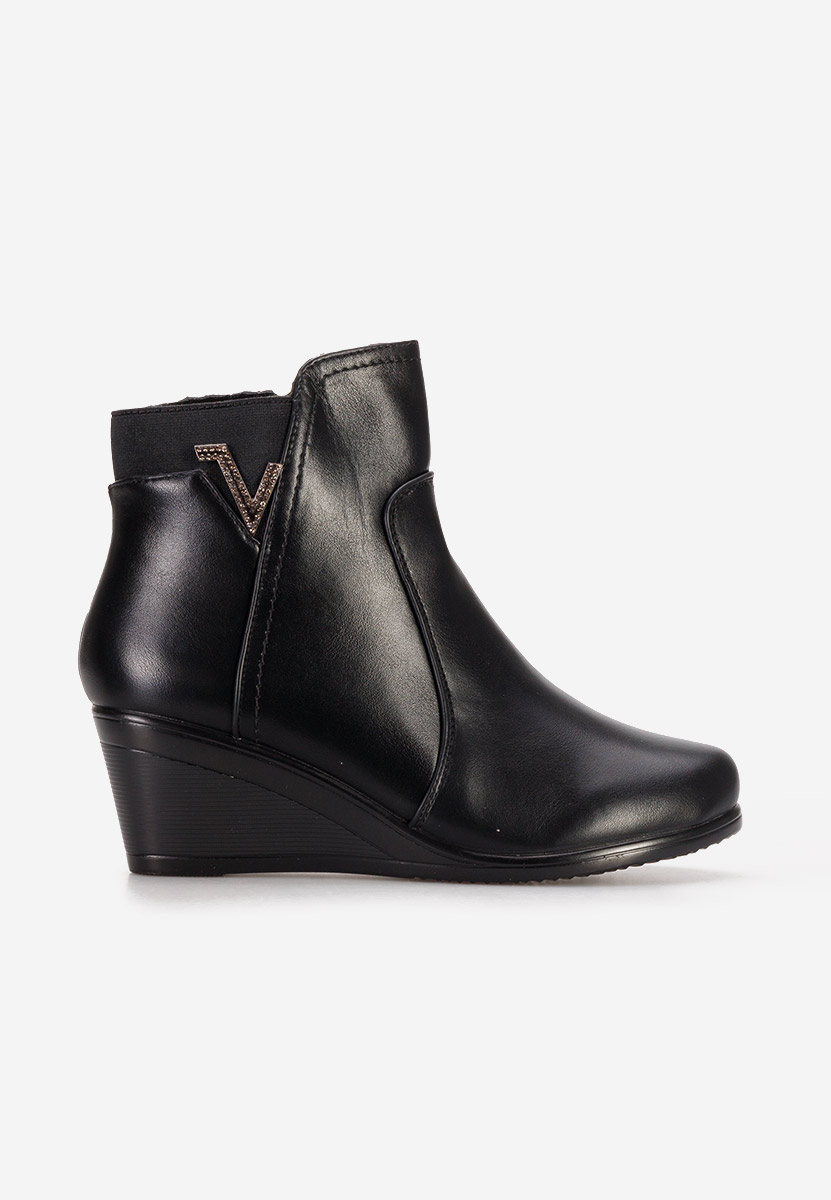 Bottines compensées noires Siloria V3