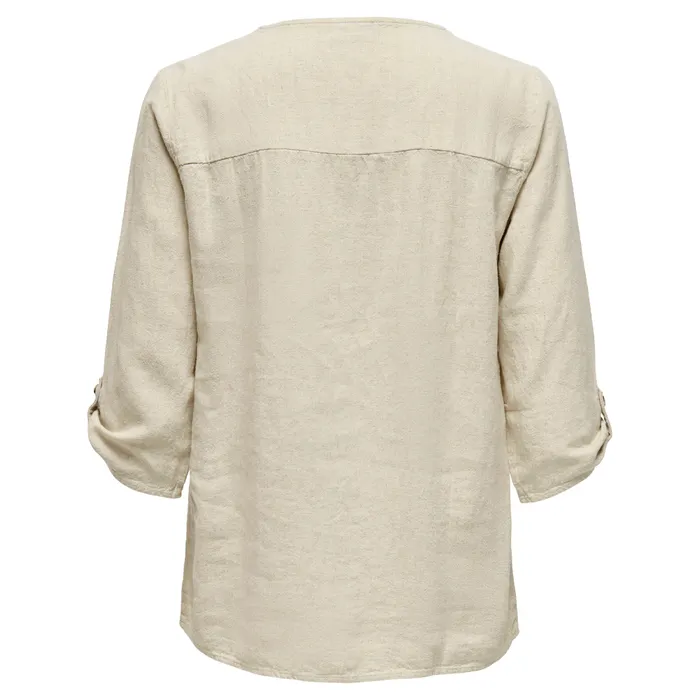 JDY Say Linen V-Neck Top Dames