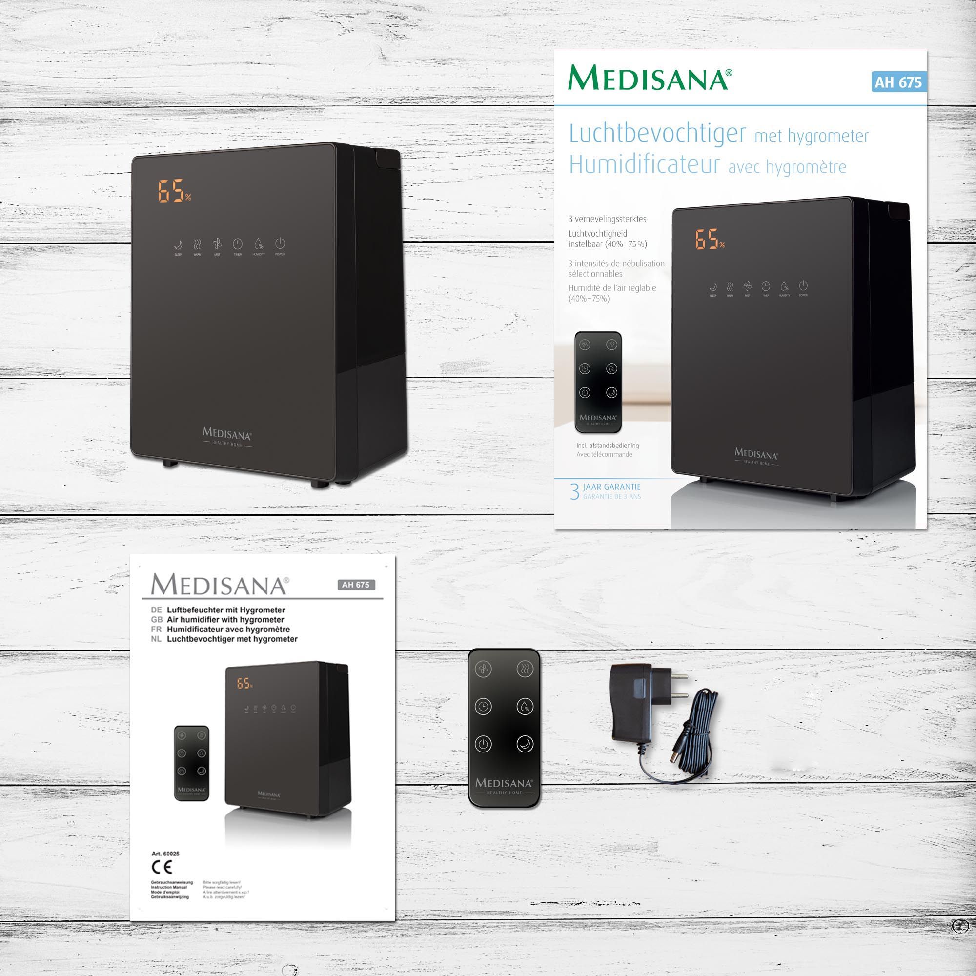 medisana AH 675 Luftbefeuchter mit Hygrometer