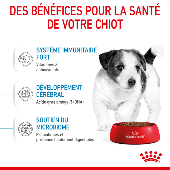 Croquettes petit chiot de 2 à 10 mois Puppy Mini 4kg