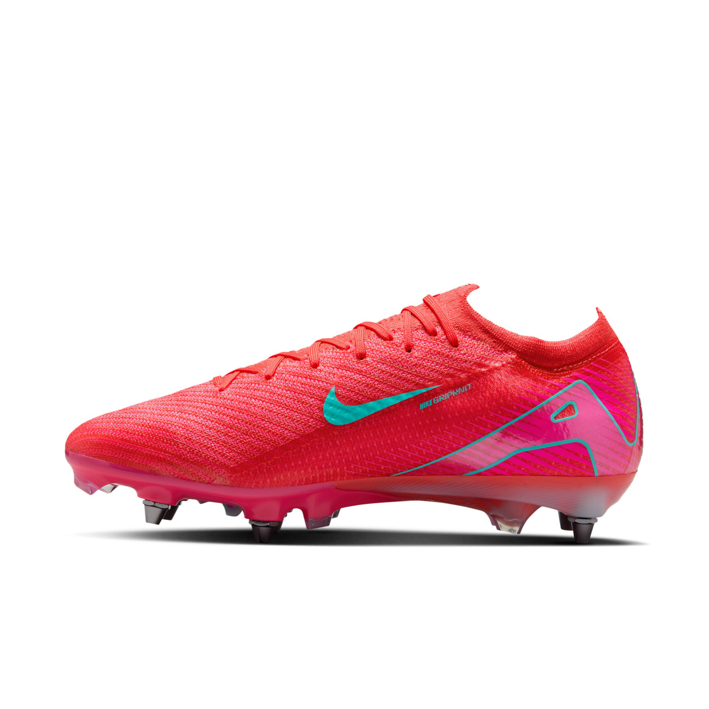 Nike Zoom Mercurial Vapor 16 Elite IJzeren-Nop Voetbalschoenen (SG) Rood Turquoise Roze