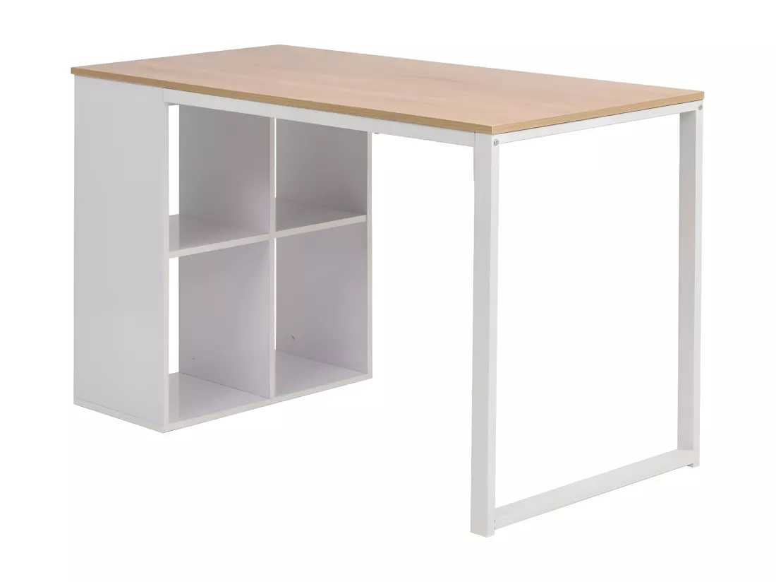 Bureau 120 x 60 x 75 cm Chêne et blanc