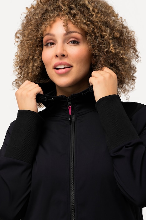 Funktions-Sweatjacke, antibakteriell, Rippbund, Langarm