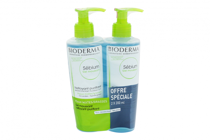 Sébium gel moussant purifiant 2x200ml