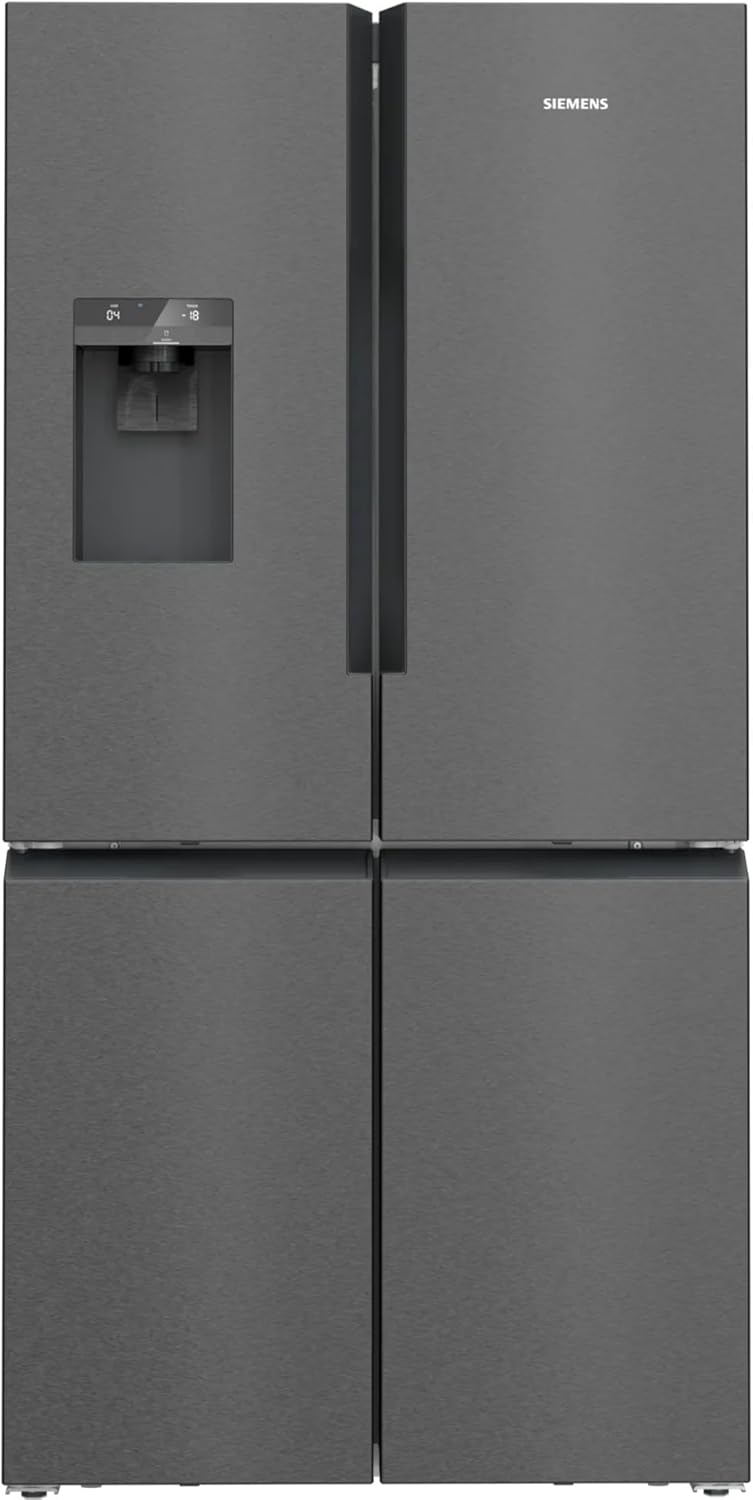 SIEMENS KF96DAXEA iQ500 Kühl-Gefrier-Kombination mehrtürig, 183 x 90,5 cm, 375 L Kühlen & 199 L Gefrieren, noFrost, hyperFresh 0 Grad, multiAirflow für gleichmäßig gekühlte Lebensmittel und Getränke