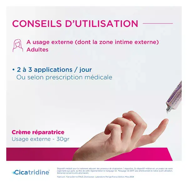 Creme cicatrizante Cicatridine com ácido hialurônico 30g
