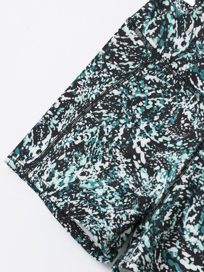 Short esportivo curto - Branco/verde
