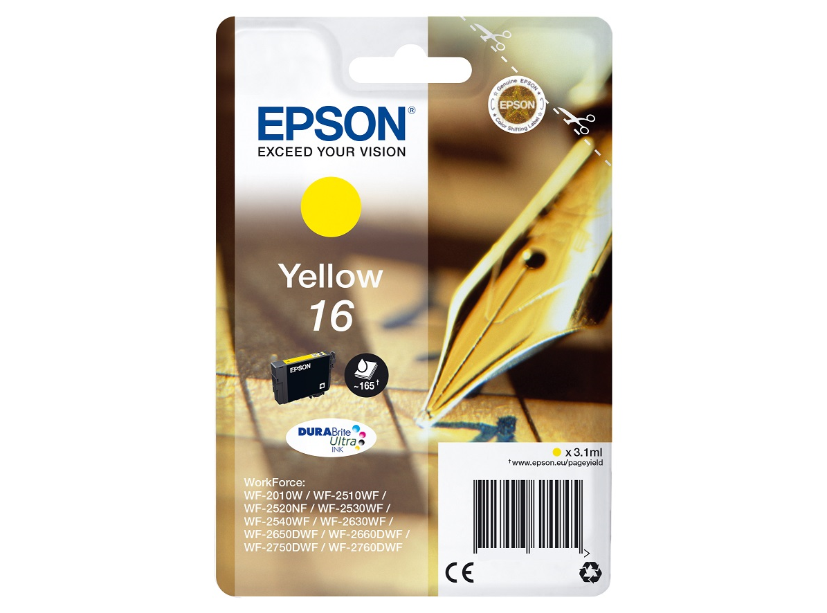 TINTEIRO ORIGINAL EPSON AMARELO DURABRITE T16244