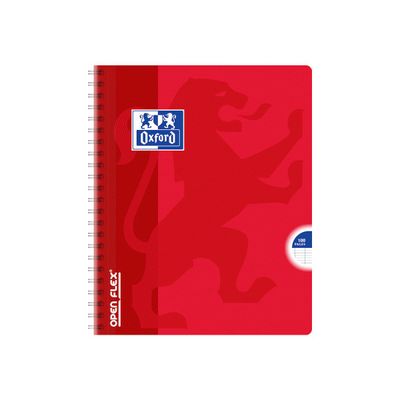 Oxford Openflex - Cahier polypro à spirale 17 x 22 cm - 100 pages - grands carreaux (Seyes) - disponible dans différentes couleurs