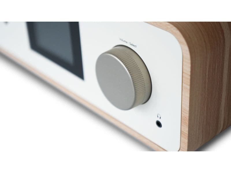 Pure Micro-HiFi Anlage Classic Stereo Eiche/Weiss Kräftige Stereo-Anlage mit 2 Lautsprechern