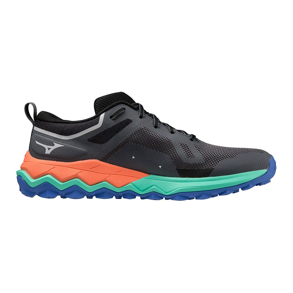 Mizuno WAVE IBUKI 4 - Chaussures trail Homme irongate/biscaygreen/livingcoral