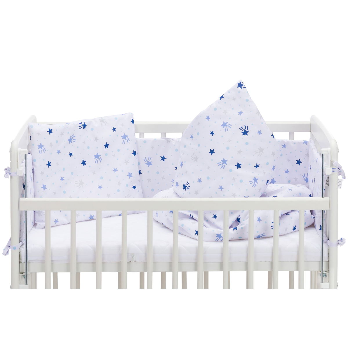 fillikidfillikid   Bettset zu Beistellbett Nino Luxe sterne weiss/blau