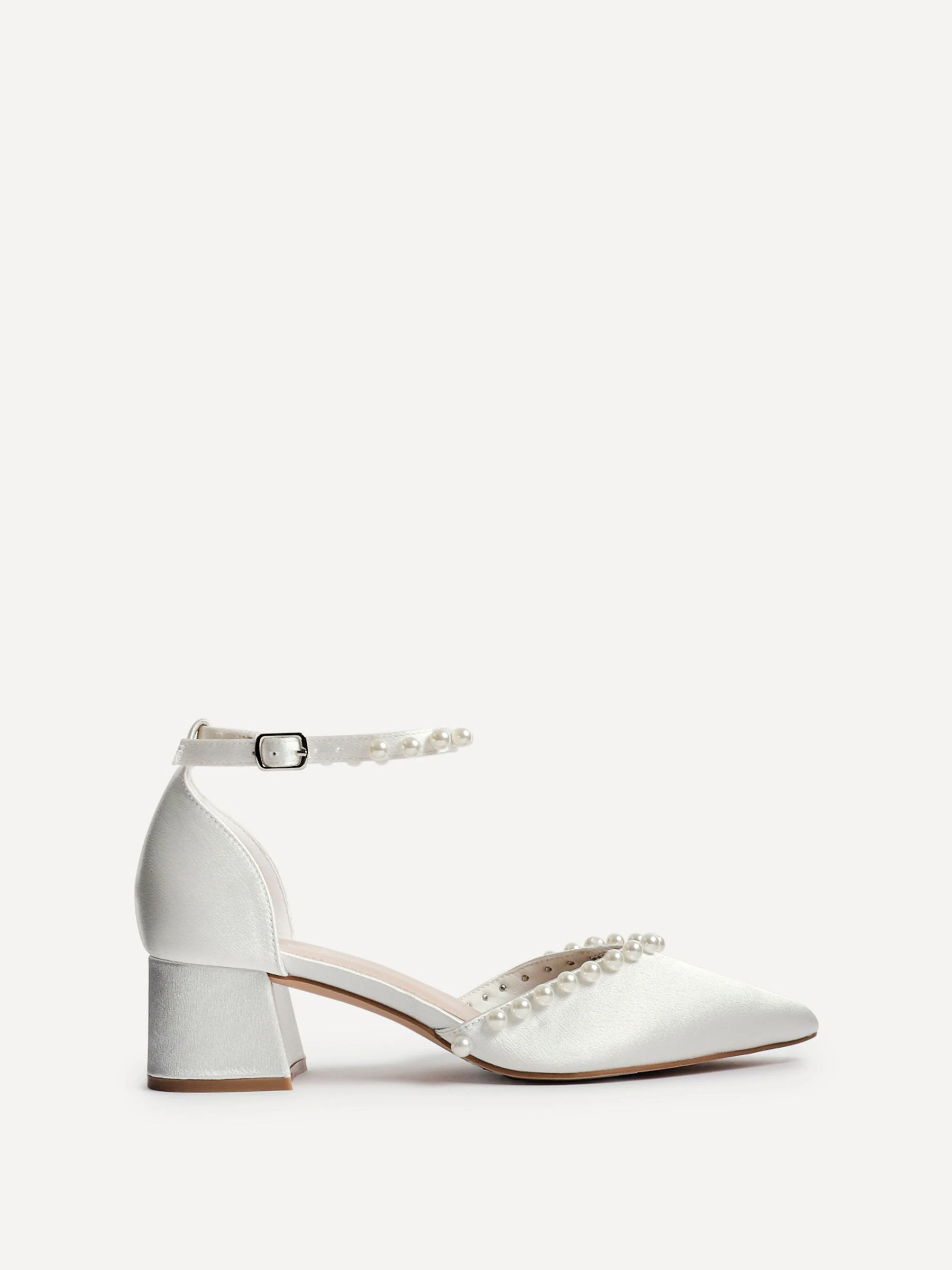 Linzi Swan Court Heels With Pearl Details