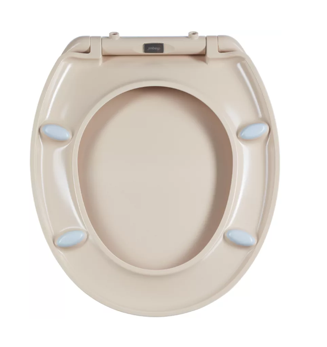 Barbana Slow Down WC Sitz Toiletten Deckel Auflage Badezimmer Home Deko mit Absenkautomatik (31166646) - Beige