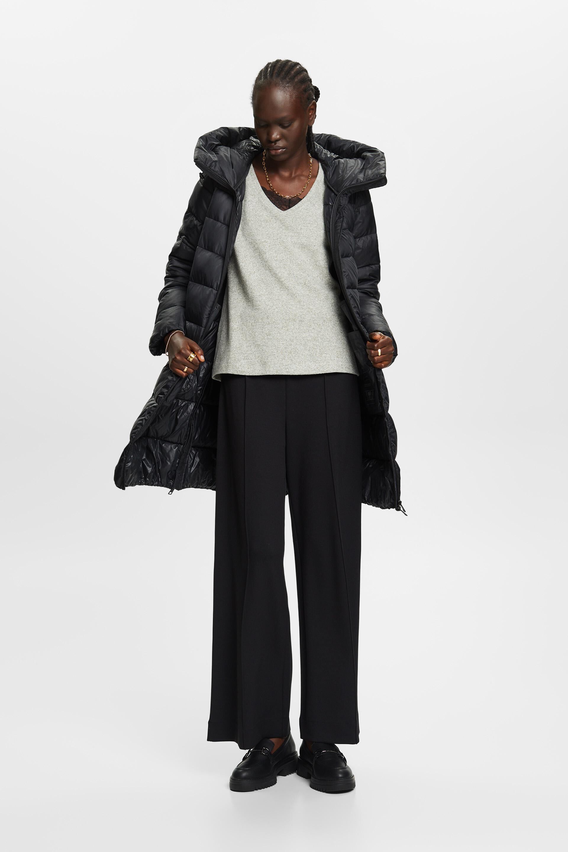 Recyclé le manteau matelassé à capuche