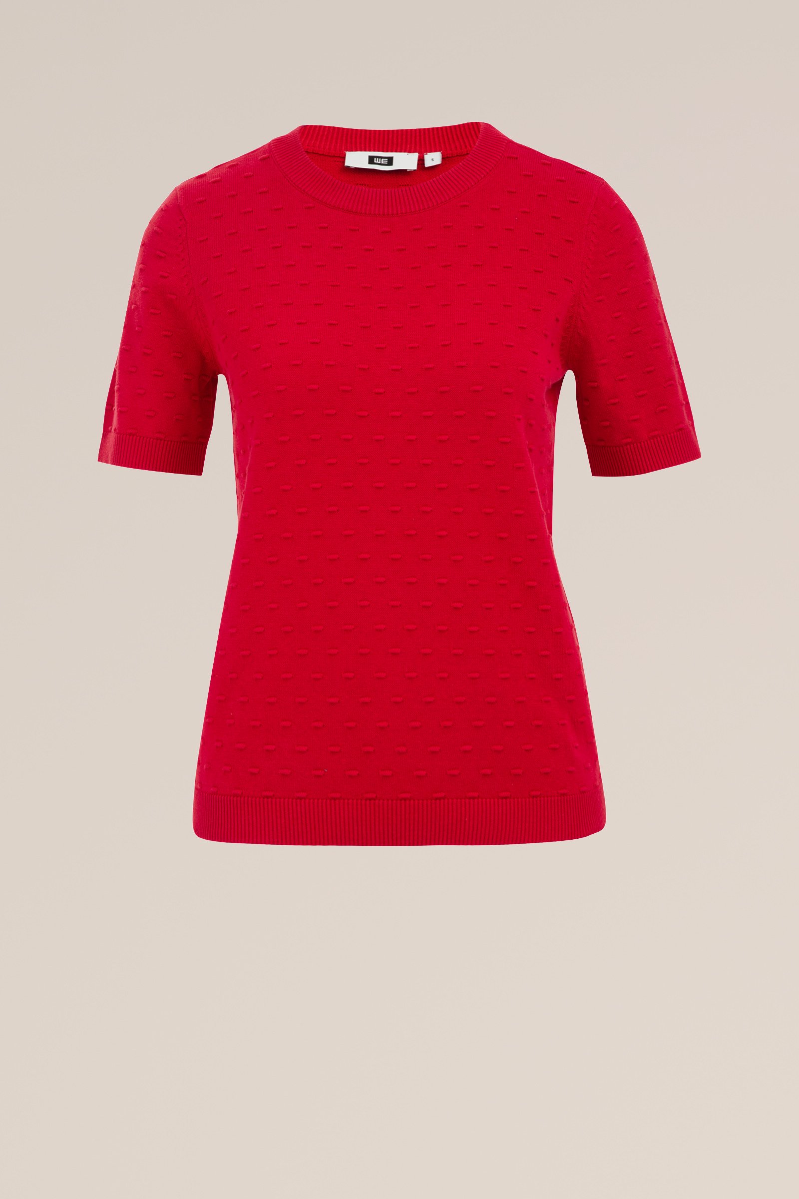 trui met structuur WE Fashion Donkerrood