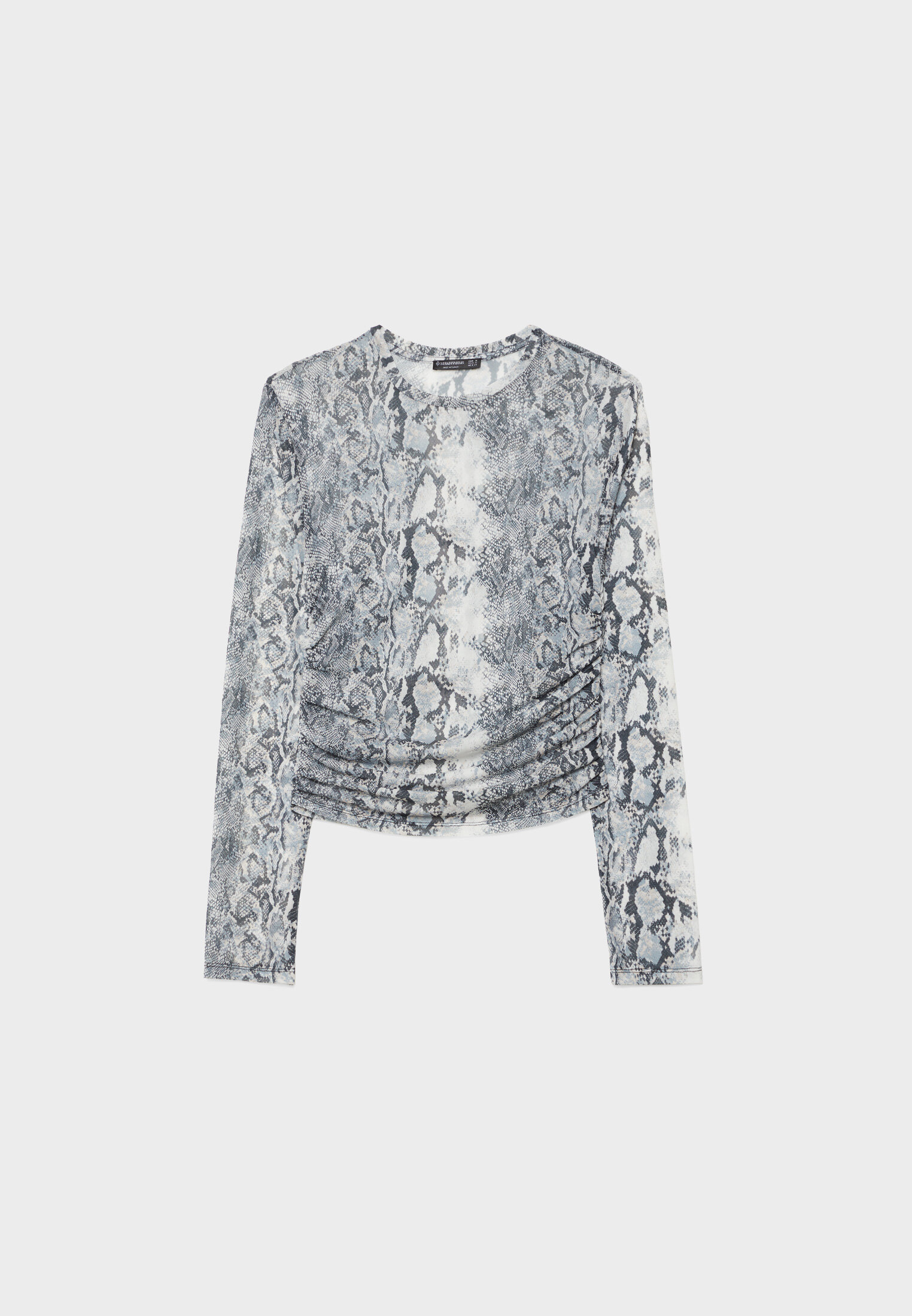 Camiseta de tule franzido