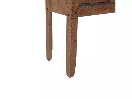 Table console Bois massif de sapin 131 x 35,5 x 75 cm Marron