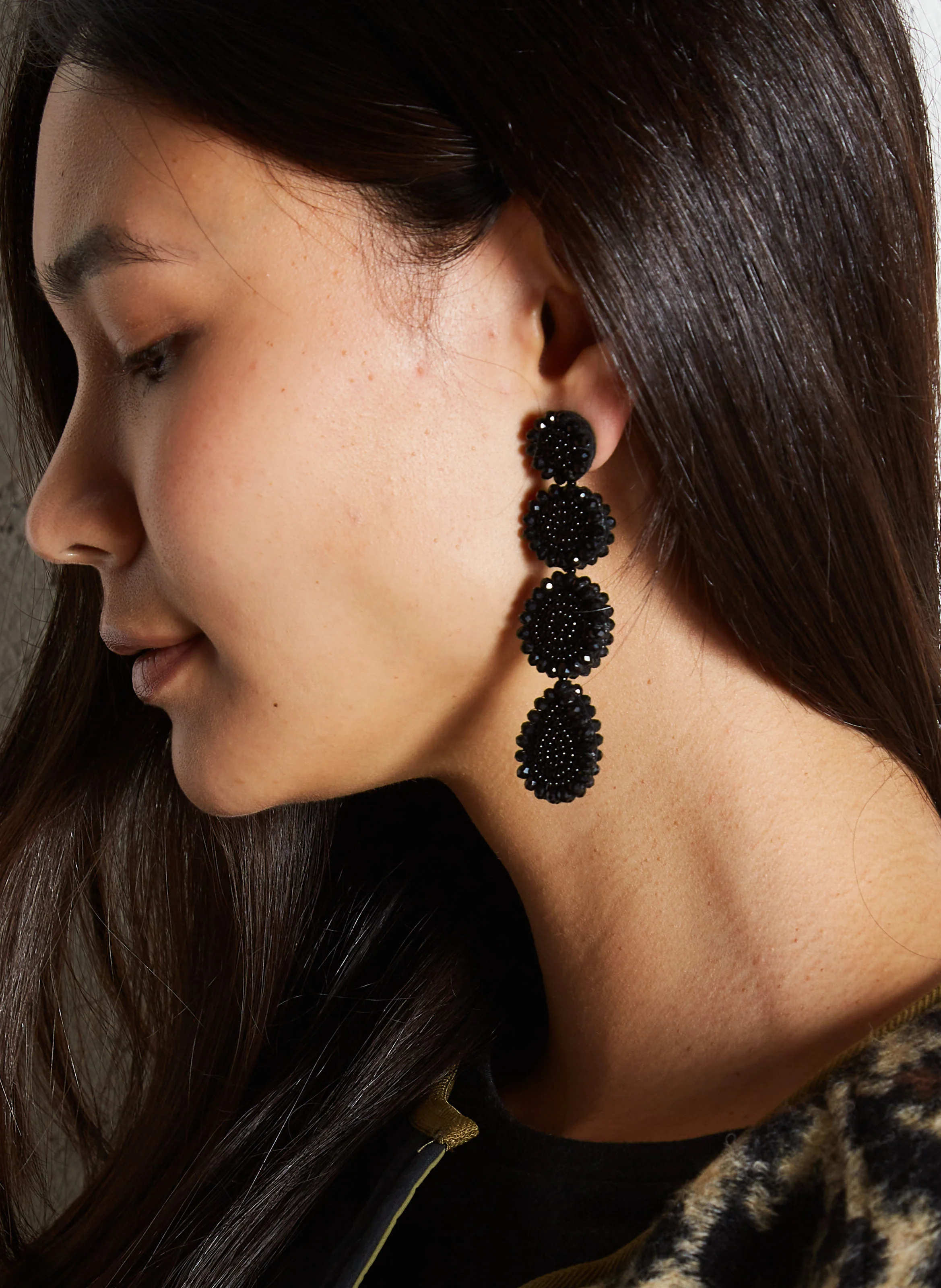 PITSIE - Boucles d'oreilles à perles | Noir