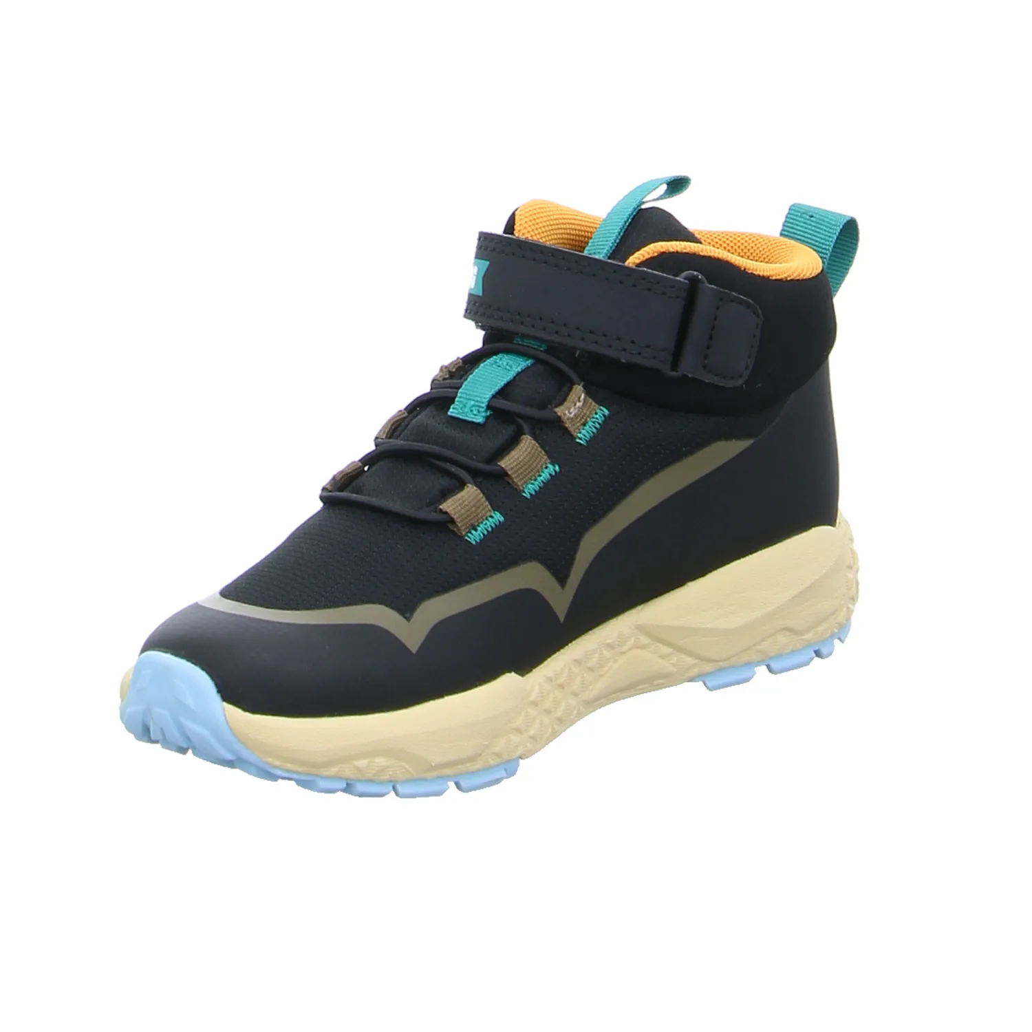 PRIMIGI Kleinkinder-Halbschuh Klett Schwarz Textil  Sneaker Übergang