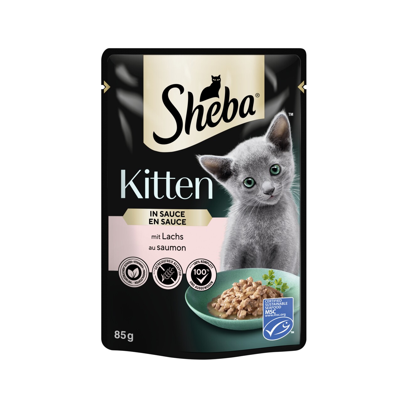 Sheba Kitten in Sauce 28x85 g Lachs