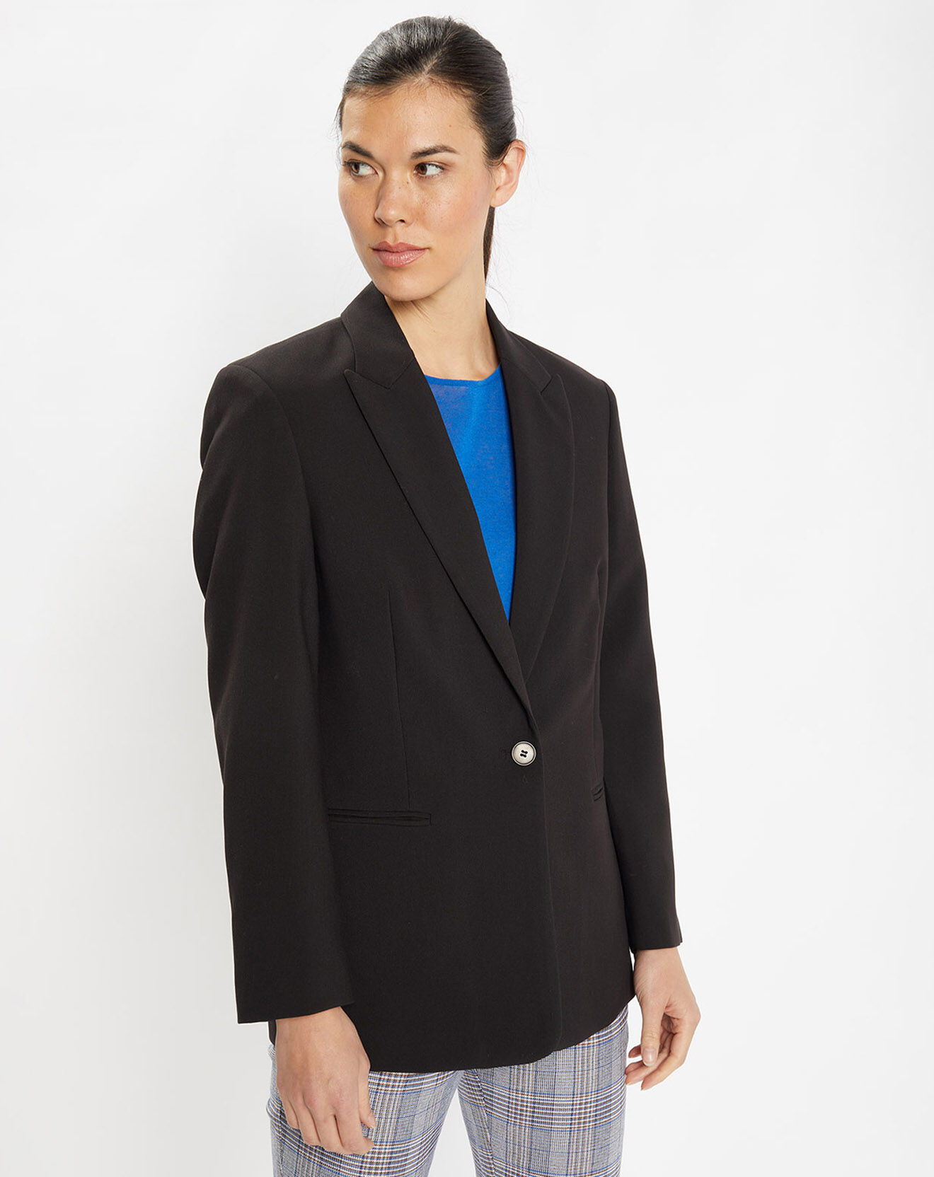Galeries Lafayette Veste blazer droite Paul noire