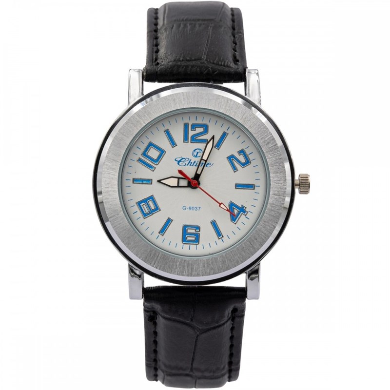 Montre Homme CHTIME bracelet Cuir Noir