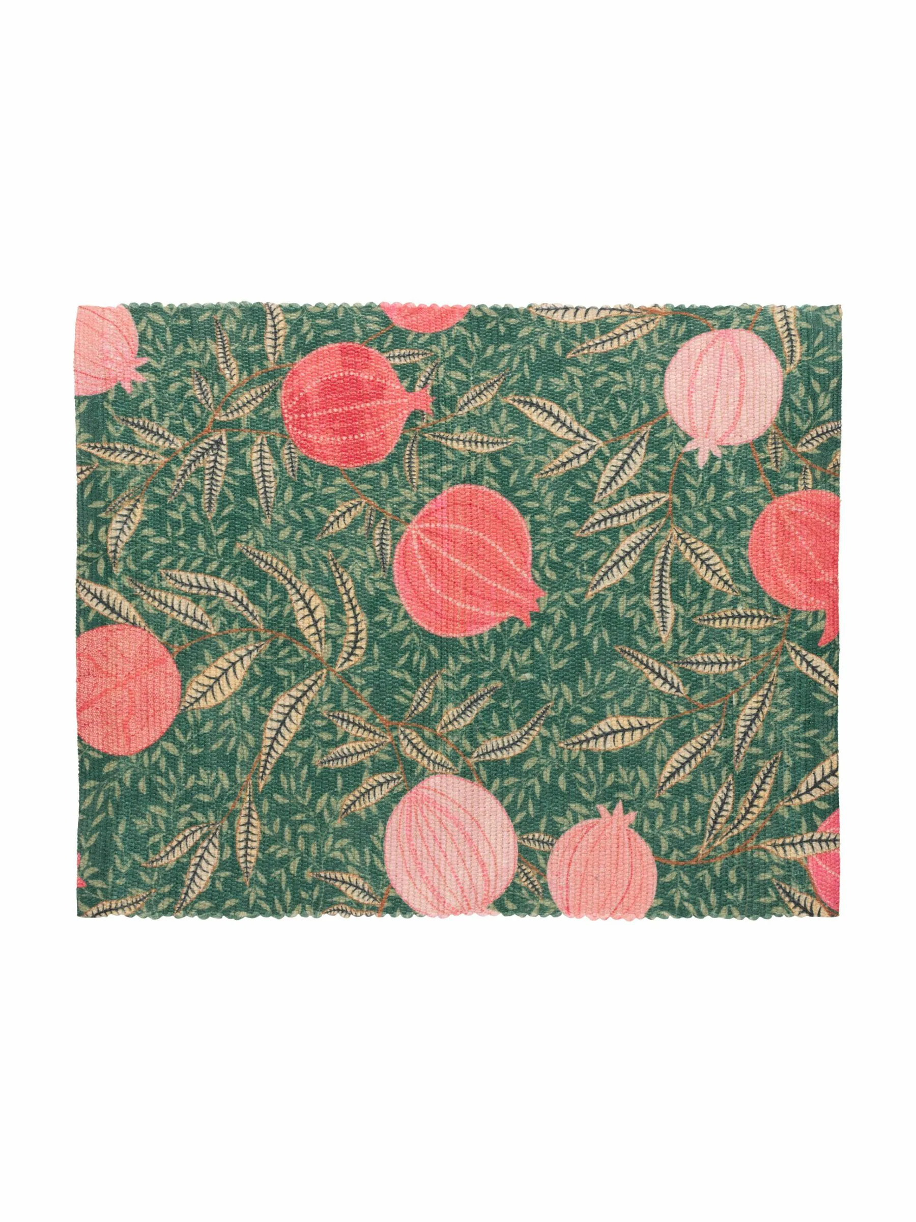 Paoletti - Set van 4 kersttafelplacemats in paarsrood plus grote tafelloper