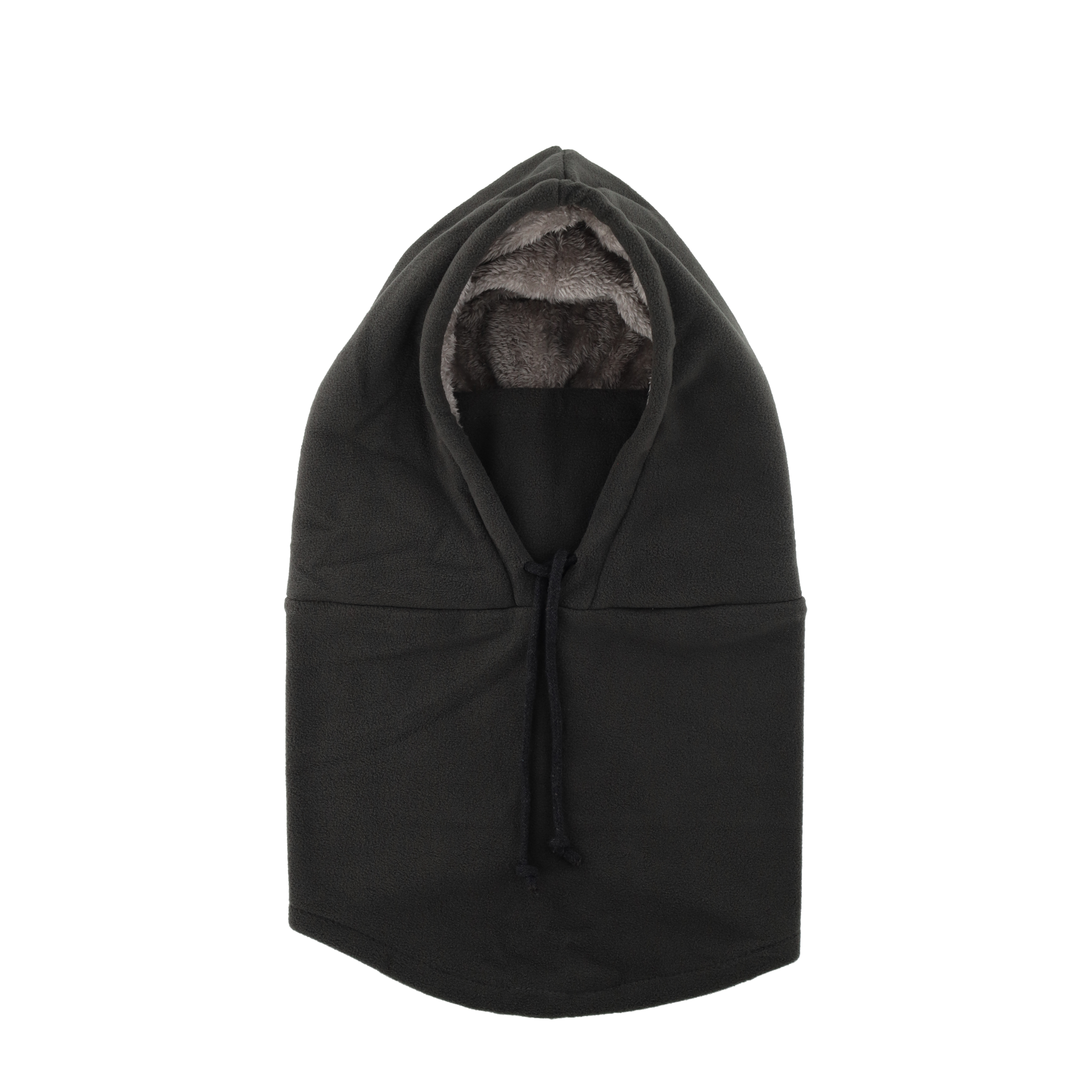 Gefütterte Fleece Ski Sturmhaube Motorrad Halstuch Kälte   UV Gesichts Schutzmaske - Dunkelgrau