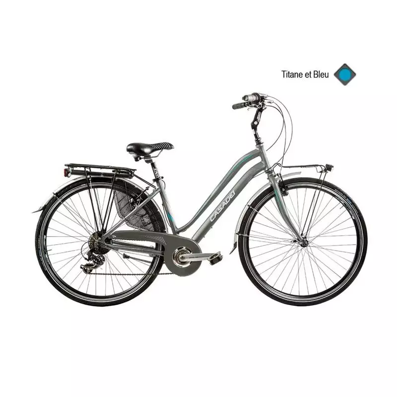 Vélo CASADEI e-bike ctb 28 aura ansmannh44 titane et bleu